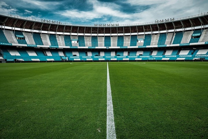 Obra finalizada. Estado del campo de juego para la primera fecha de local en el partido de
Racing - Belgrano de Córdoba el 30 de enero de 2025.