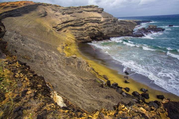 Arena verdosa en Papakolea. Foto Shutterstock