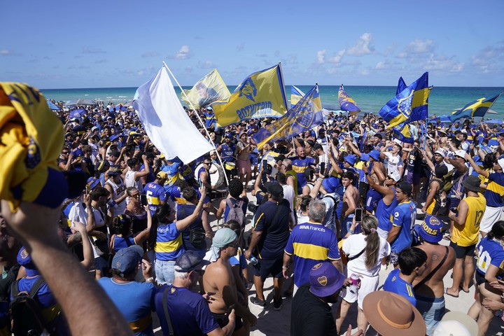 Hinchas de Boca coparon Miami en el Mundial de Clubes. Foto: Fernando de la Orden