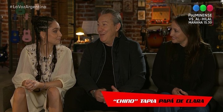 Claudio Tapia habló en la Voz Argentina sobre el recorrido y la pasión de Clara en la música. | Foto: Telefe