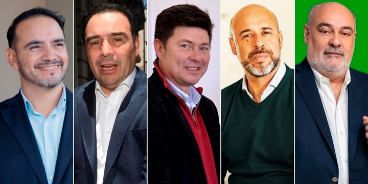 Juan Pablo Valdés con Gustavo Valdés, Lisandro Amirón, Martín Ascúa y Ricardo Colombi.