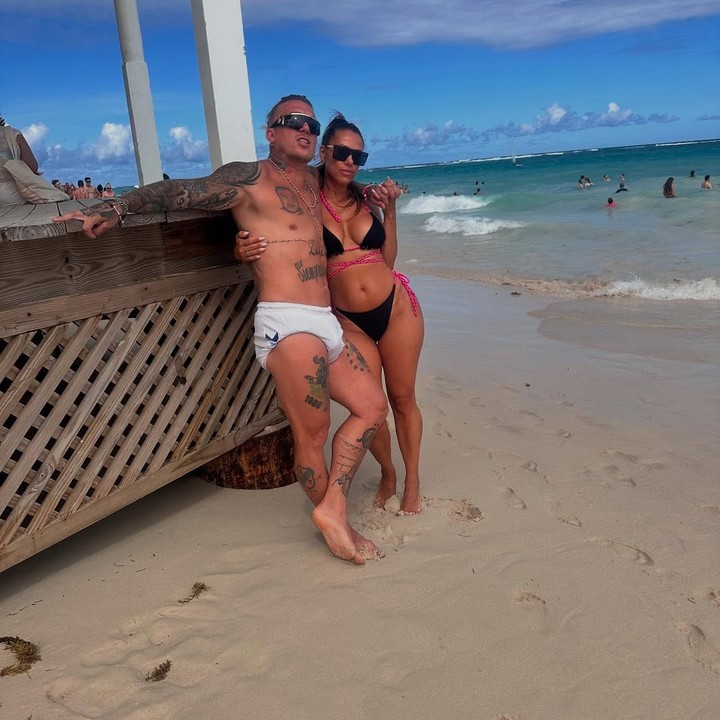 Barby Silenzi y el Polaco experimentaron en la nieve. Foto: Instagram