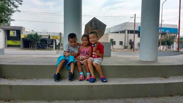 Los tres hermanitos de 12, 11 y 8 años que murieron.