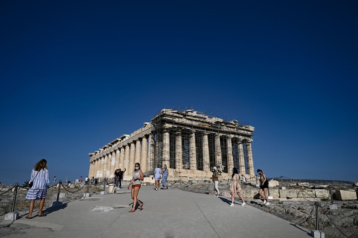 El milenario templo del Partenón. Foto: ARIS MESSINIS / AFP