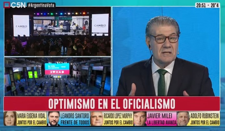 Víctor Hugo Morales en C5N, en 2021.