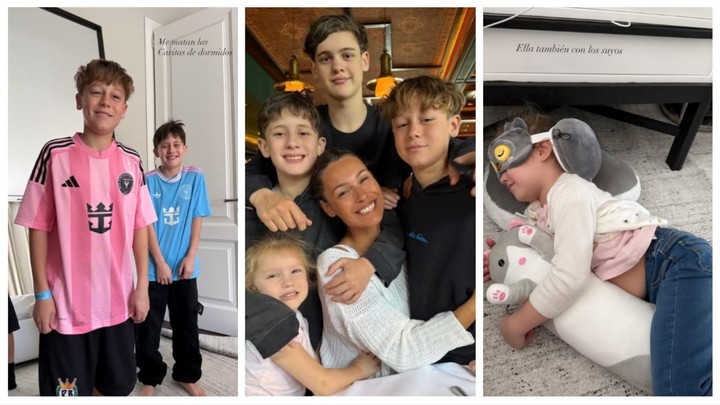 Tras su regreso a Argentina, Pampita fue recibida por sus hijos. | Fotos: Instagram