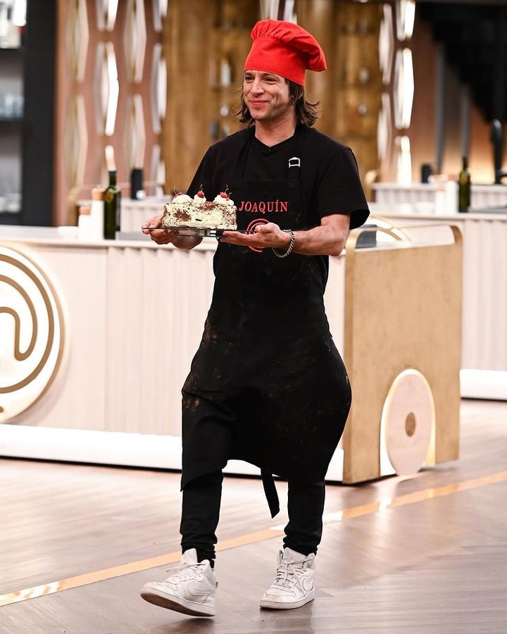 Joaquín Levinton en "MasterChef Celebrity 3", a fines de 2021. Foto de prensa gentileza Telefe.