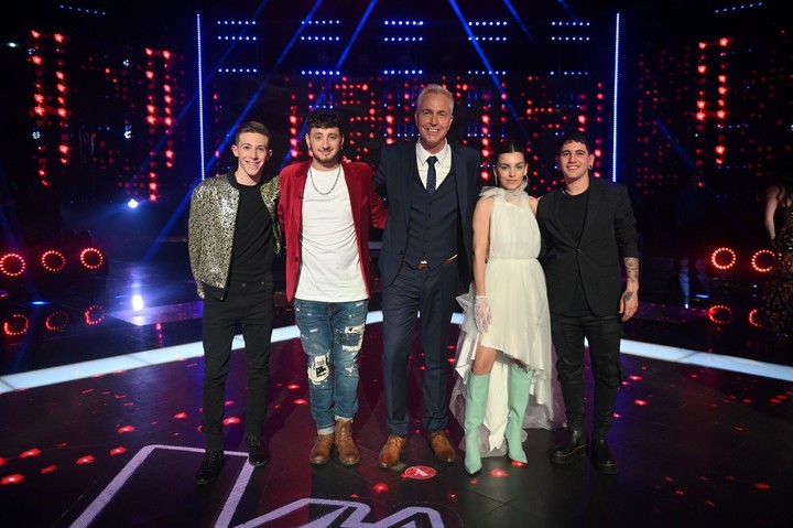 Los cuatro finalistas de La cuarta temporada de La Voz Argentina. 